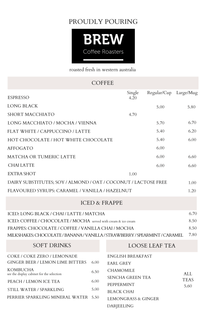 Tds Menu Menu – Tods Cafe